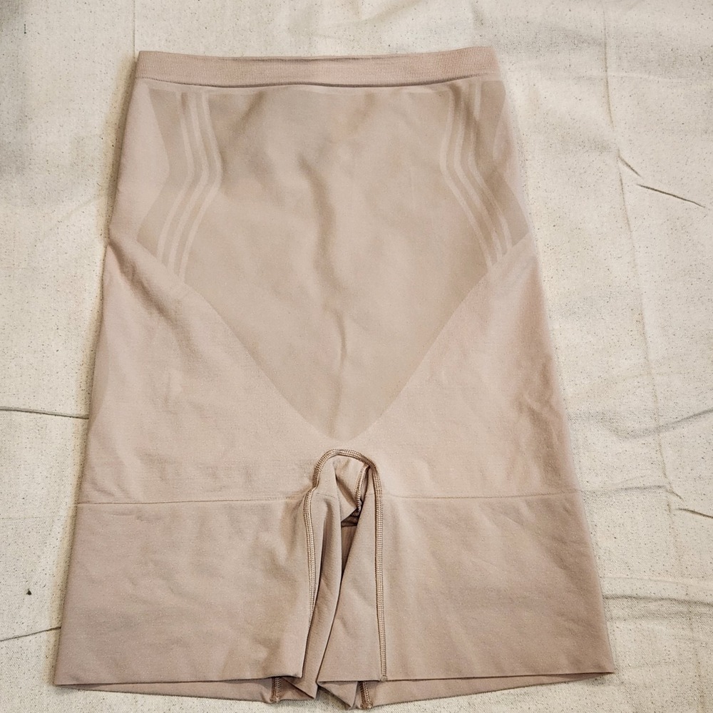 Women's Seamless High-Waist Shapewear Control Brief Shorts Body Shaper Nude M